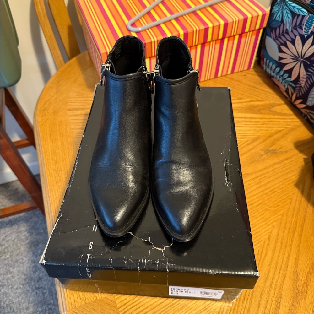 Steve Madden Sleek Black Ankle Booties